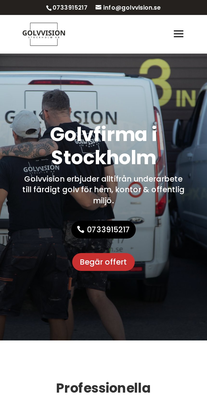Golvvision hemsida byggd av VIA Media
